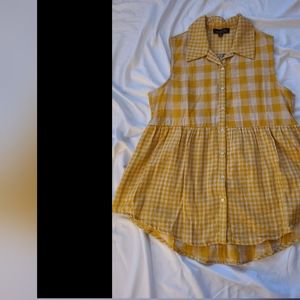 Button front sleeveless top